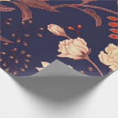 牡丹とバラ。フローラヴィンテージのシームレスなパターン ラッピングペーパー (角)