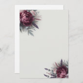 牡丹とラベンダー 招待状 (正面/裏面)