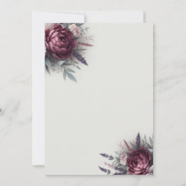 牡丹とラベンダー 招待状