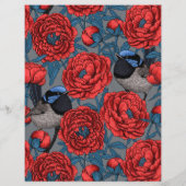 牡丹とレンチ (裏面)