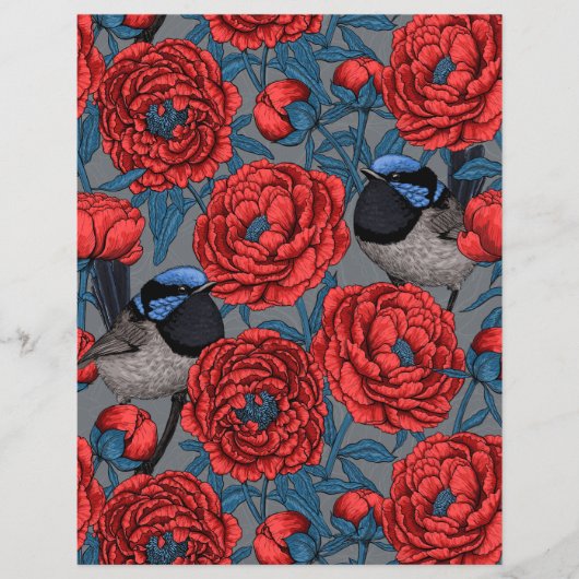 牡丹とレンチ (正面)