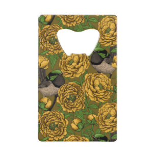 牡丹とレンチ クレジットカード栓抜き