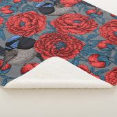 牡丹とレンチ シェルパブランケット (3/4)