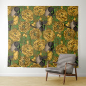 牡丹とレンチ タペストリー (インサイチュ(横))