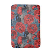 牡丹とレンチ バスマット (正面縦)