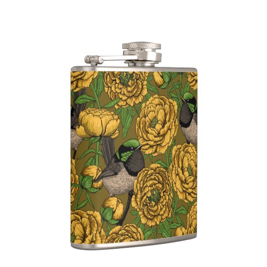 牡丹とレンチ フラスク (右)