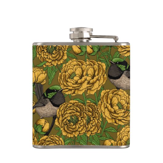 牡丹とレンチ フラスク (裏面)