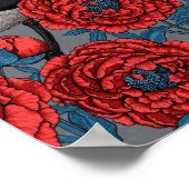 牡丹とレンチ ポスター (角)