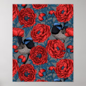 牡丹とレンチ ポスター (正面)