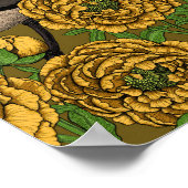 牡丹とレンチ ポスター (角)