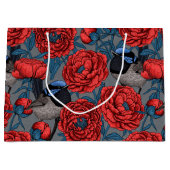 牡丹とレンチ ラージペーパーバッグ (正面)