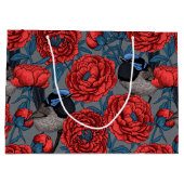 牡丹とレンチ ラージペーパーバッグ (裏面)