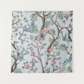 牡丹と中国のスタイルのシームレスなパターン タペストリー (正面)