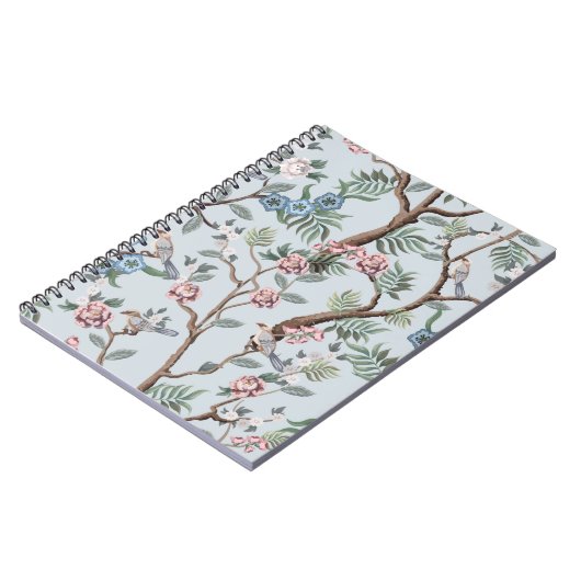 牡丹と中国のスタイルのシームレスなパターン ノートブック (左側)