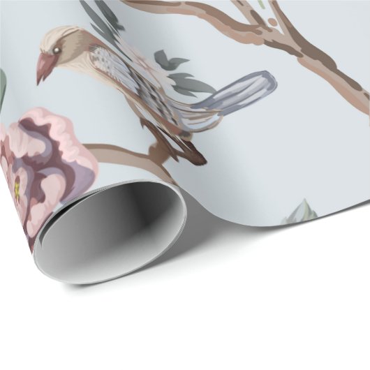 牡丹と中国のスタイルのシームレスなパターン ラッピングペーパー (ロールコーナー)