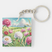 牡丹と引用文 キーホルダー (裏面)