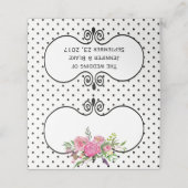 牡丹と水玉模様結婚ズフォールディング座席表 プレイスカード (外部開封)