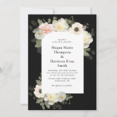 牡丹と牡丹が咲く結婚式招待状 招待状 (正面)