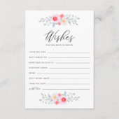 牡丹と牡丹が花婿を願う アドバイスカード (正面)