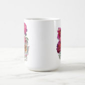 牡丹と紫陽花の花束 コーヒーマグカップ (中央)