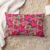 牡丹と紫陽花 ランバークッション (ブランケット)