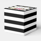 牡丹と結婚式の引き出物ストライプのギフトボックス フェイバーボックス (裏面サイド)