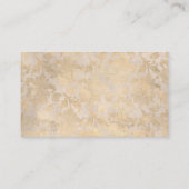 牡丹と花ティール（緑がかった色）、アイボリー、および金ゴールド結婚の エンクロージャーカード (裏面)