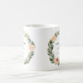 牡丹と葉結婚式の引き出物コーヒーマグ コーヒーマグカップ (中央)