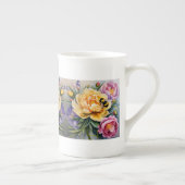 牡丹と蜂の磁器 ボーンチャイナマグカップ (右)