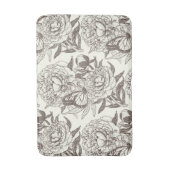 牡丹と蝶はプリントをブロックし、アンバーオフ バスマット (正面縦)