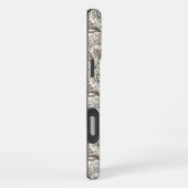 牡丹と蝶はプリントをブロックし、アンバーオフ iPhoneケース (右側面)