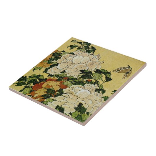 牡丹と蝶 タイル (側面)