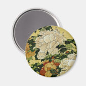 牡丹と蝶 マグネット (正面/裏面)