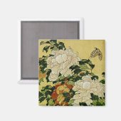 牡丹と蝶 マグネット (正面/裏面)
