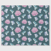 牡丹と蝶 ラッピングペーパー (フラット)