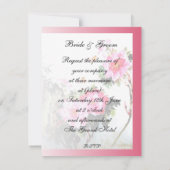 牡丹と蝶/二重の幸福結婚の 招待状 (裏面)