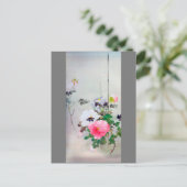 牡丹と蝶、渡辺聖亭 ポストカード (スタンド正面)