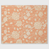 牡丹と野生のチューリップオンコーラルラッピング紙 ラッピングペーパー (フラット)