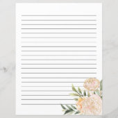 牡丹と金ゴールド花名レシピカード (裏面)