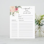 牡丹と金ゴールド花名レシピカード (スタンド正面)