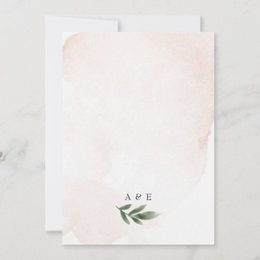 牡丹と金ゴールド花結婚式招待状 招待状 (裏面)