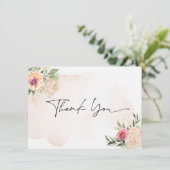 牡丹と金ゴールド開花サンキューカード サンキューカード (スタンド正面)