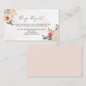 牡丹と金箔の花レシピリクエストカード 名刺 (正面/裏面)