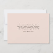 牡丹と金箔の開花ブライドメイドフラットカード サンキューカード (裏面)