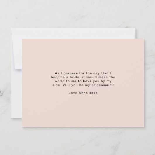 牡丹と金箔の開花ブライドメイドフラットカード サンキューカード (裏面)