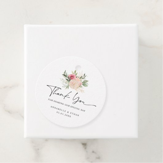 牡丹と金箔開花メッセージカード フェイバータグ (インサイチュ)