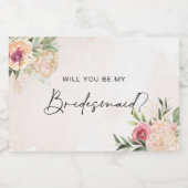 牡丹と金箔開花花嫁キャンドルラベル フードラベル (シングルラベル)