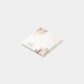 牡丹と金箔開花 ポストイット (アングル)