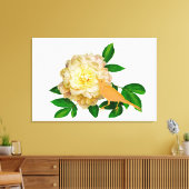 牡丹と鳥 キャンバスプリント (インサイチュ (リビング))