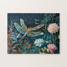 牡丹とGrの庭で夜のトンボ ジグソーパズル